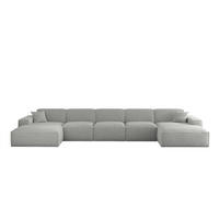 WOHNLANDSCHAFT Celes Premium Xl Sven - Hellgrau, Holzwerkstoff/Textil (462/73/165cm) - Fun Möbel