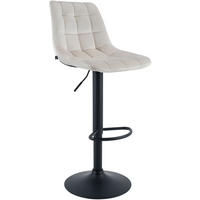 BARHOCKER Samt Creme - Creme/Schwarz, Textil/Metall (44/108/50cm) - CLP
