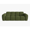 SOFA Lisa aus strukturiertem Stoff grün meliert 3 Sitzplätze - Grün, Textil (101/77/216cm) - Micadoni