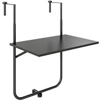 BALKONHÄNGETISCH, Schwarz, Metall - Schwarz, Metall (62/60/85.5cm) - Outsunny