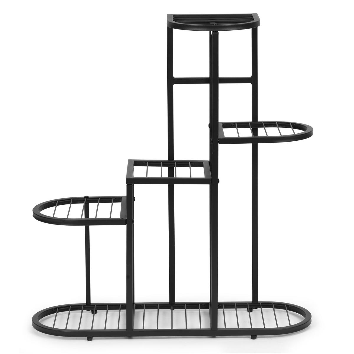 BLUMENSTÄNDER SCALA Schwarz - Schwarz, Metall (23/70/79.5cm) - Mat-Haus