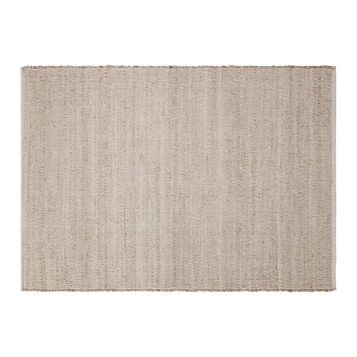 TEPPICH Rechteckig Geflochten Jute Baumwolle Beige 160x230 CAMAO - Beige, Textil (160/230cm) - Miliboo