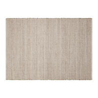 TEPPICH Rechteckig Geflochten Jute Baumwolle Beige 160x230 CAMAO - Beige, Textil (160/230cm) - Miliboo