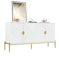 SIDEBOARD 162/40/80 cm aus MDF und Holzwerkstoff mit 3D-Fronten Weiß - Weiß, Holzwerkstoff (162/80/40cm) - Modenvie