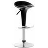 BARHOCKER Kunststoff Schwarz - Chromfarben/Schwarz, Kunststoff/Metall (37/87/37cm) - CLP