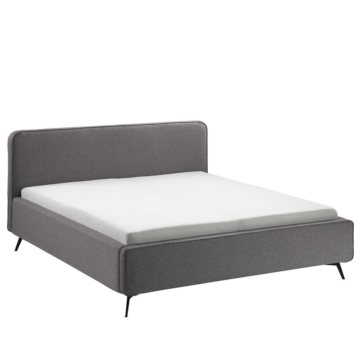 POLSTERBETT - Grau, Textil (200/200cm) - home24