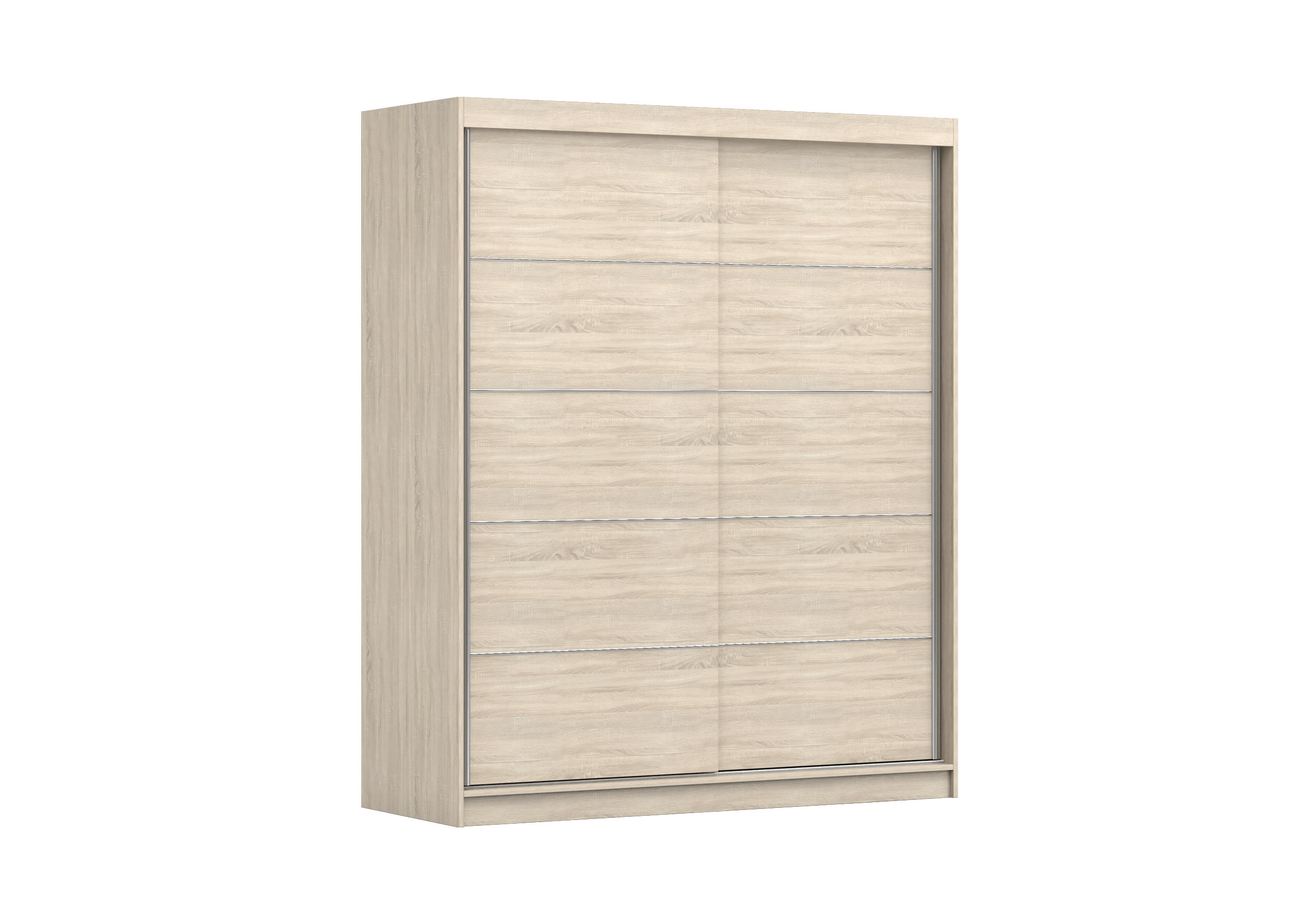 SCHIEBETÜRENSCHRANK - Kleiderschrank EVA 06 - Sonoma - Sonoma Eiche, Holzwerkstoff (160/195/61cm) - Möblo