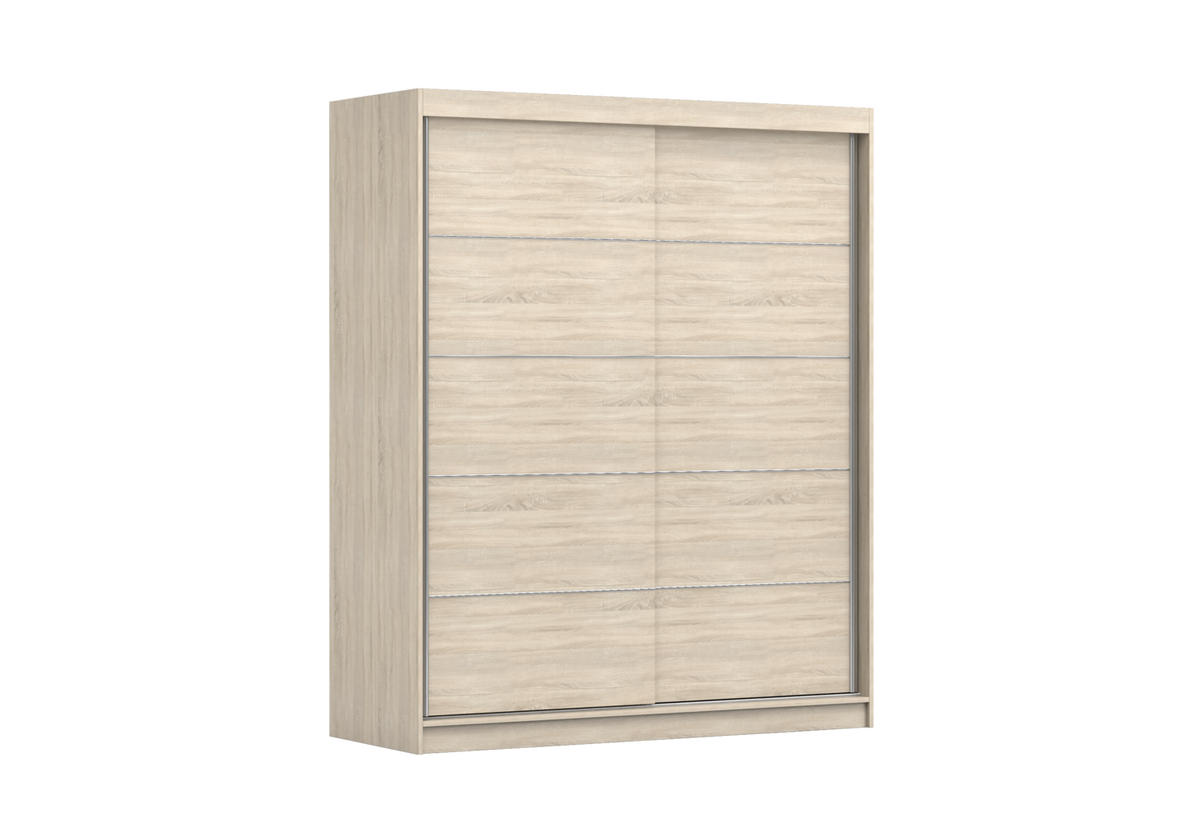 SCHIEBETÜRENSCHRANK - Kleiderschrank EVA 06 - Sonoma - Sonoma Eiche, Holzwerkstoff (160/195/61cm) - Möblo