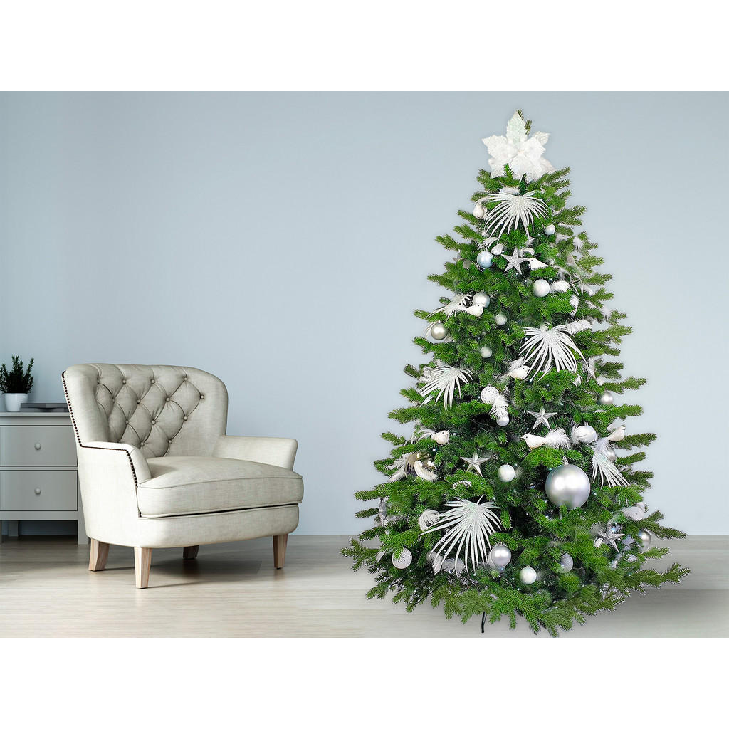 Thumbnail - Laalu Christbaumkugel-Set, Weiß, Silber, Kunststoff, Textil, 60x50x80 cm, Dekoration, Weihnachtsdekoration, Weihnachtsba...