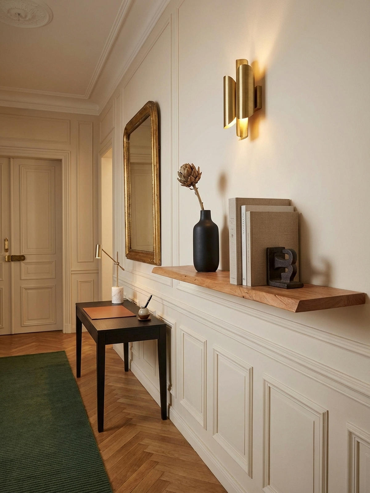 WANDREGAL Akazienholz Baumkante Rustikal, Beige 160x26x4 cm - Beige, Holz (160/4/26cm) - KADIMA DESIGN