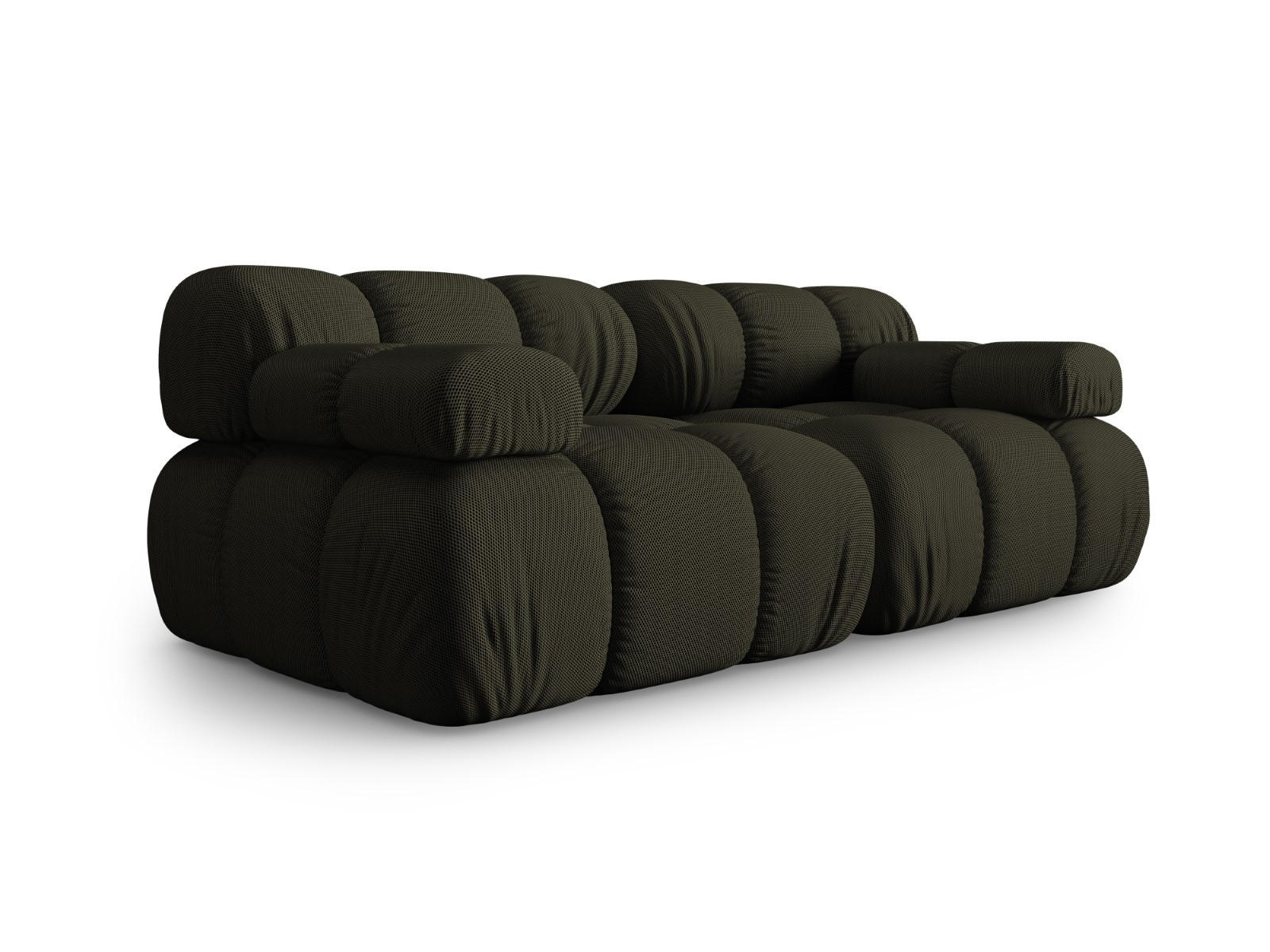 SOFA modular Bellis aus 3D-Stoff Amazonasgrün 2 Sitzplätze - Waldgrün, Textil (94/70/188cm) - Micadoni