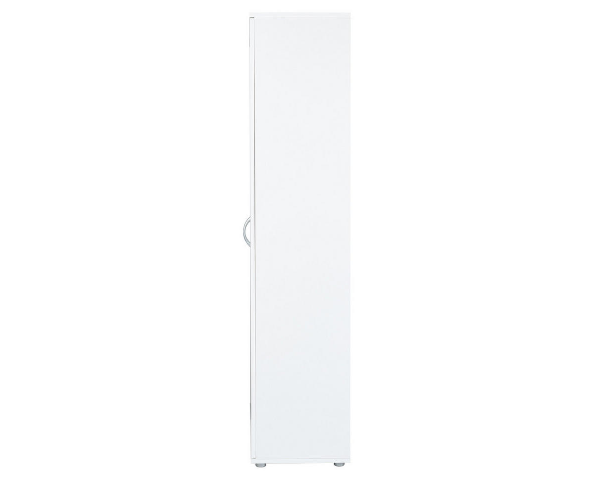MEHRZWECKSCHRANK (B/H/T): 70/159/35 cm 5 Weiß Anthrazit - Anthrazit/Silberfarben, Holzwerkstoff/Kunststoff (70/159/35cm) - arthur berndt