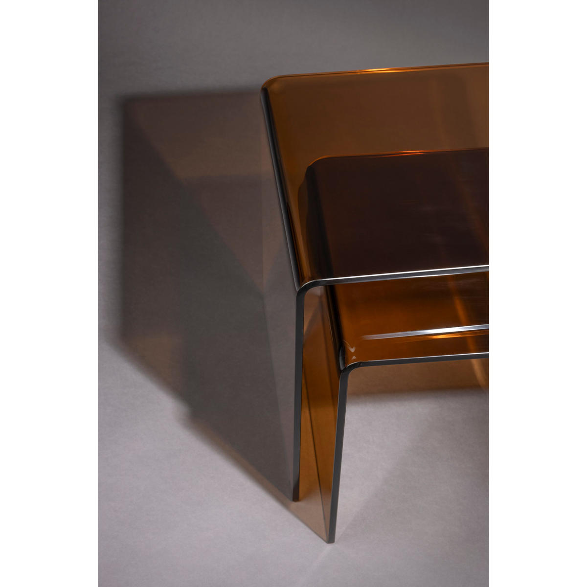 BEISTELLTISCH Vetro 2er-Set Braun - Braun, Glas (40/45/45cm) - Dutchbone