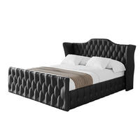 POLSTERBETT mit Bettkasten, Fußteil und Lattenrost, Boxbett ohne Matratze - MODY-Z 180x200 Schwarz Kunstleder - Schwarz Hochglanz, Holzwerkstoff/Textil (180/200cm) - ALTDECOR