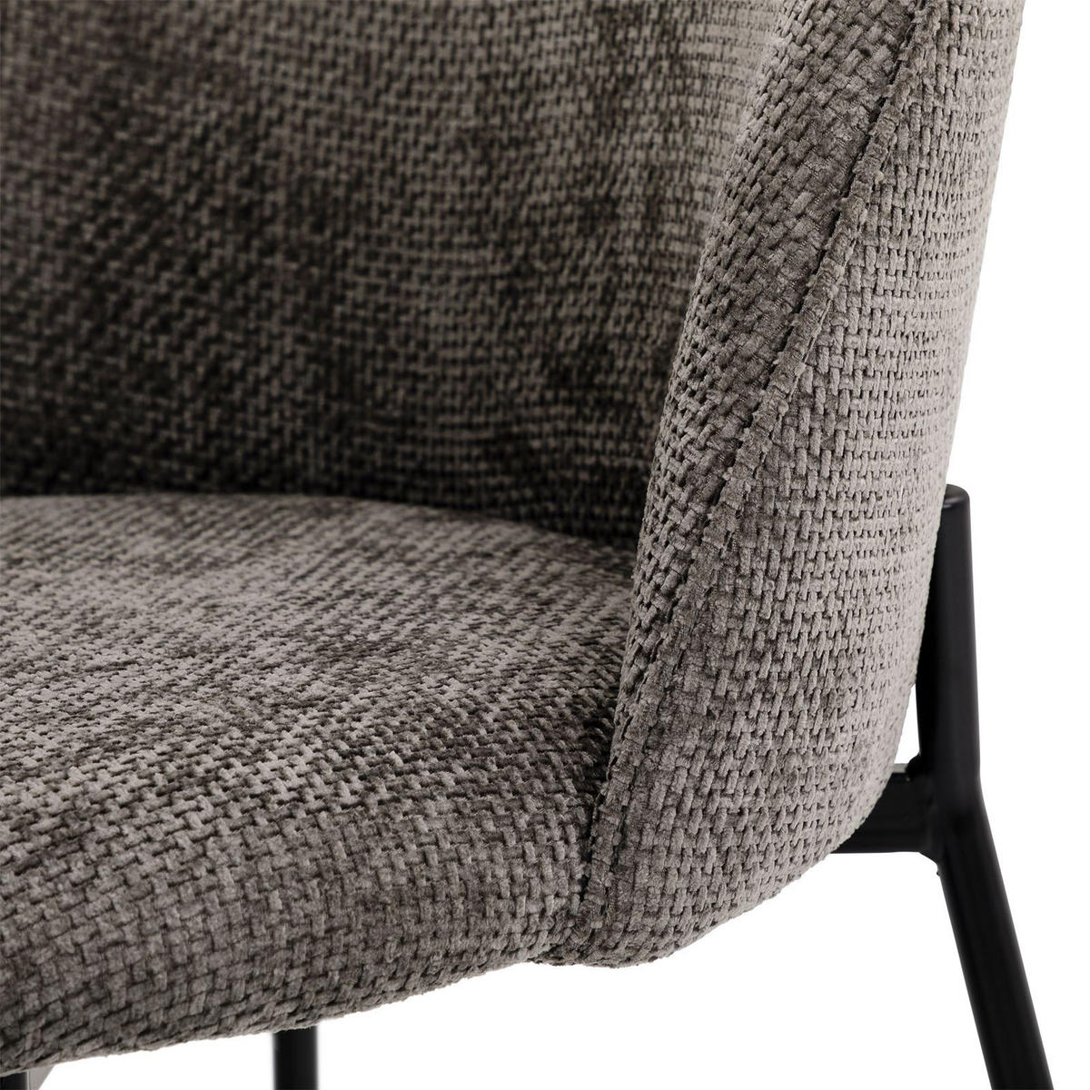 ESSGRUPPE VIANNEY - Schwarz, Metall (120/75/120cm) - IDIMEX