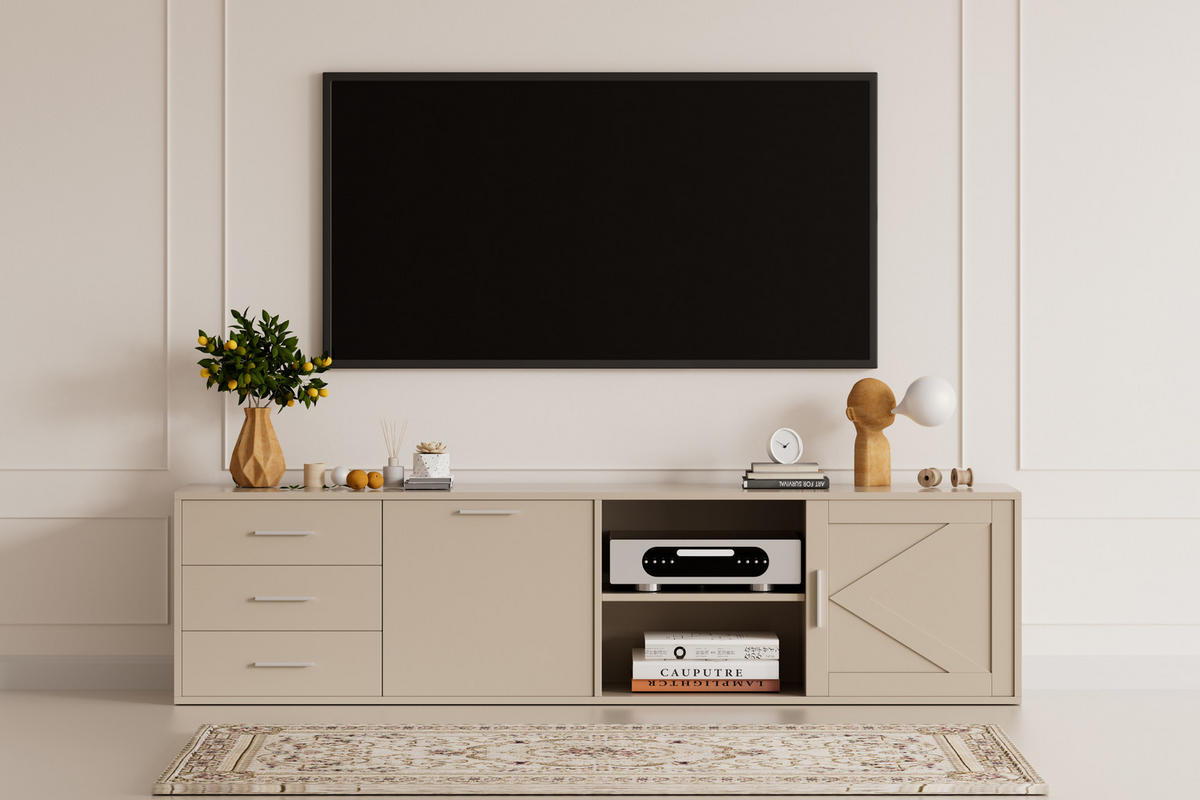 TV-SCHRANK in 180/45/35 cm - Kaschmir, Holzwerkstoff (180/45/35cm) - HOMAVO