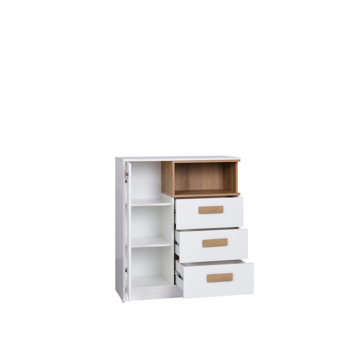 KOMMODE KOMBIKOMMODE GRANT 4/B WEIß 88/102/40 - Weiß, Holzwerkstoff (88/102/40cm) - Marmex Möbel