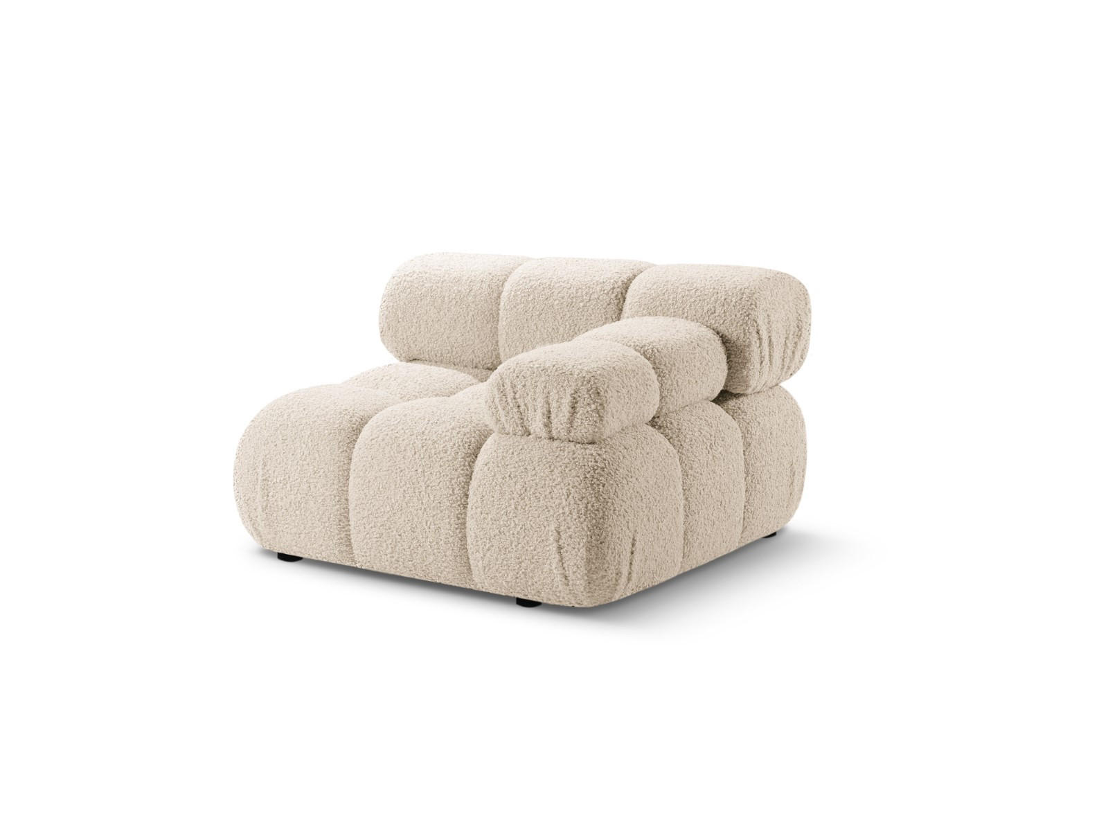 MODUL rechts Bellis aus Boucle leichtes beige - Creme, Textil (94/70/94cm) - Micadoni