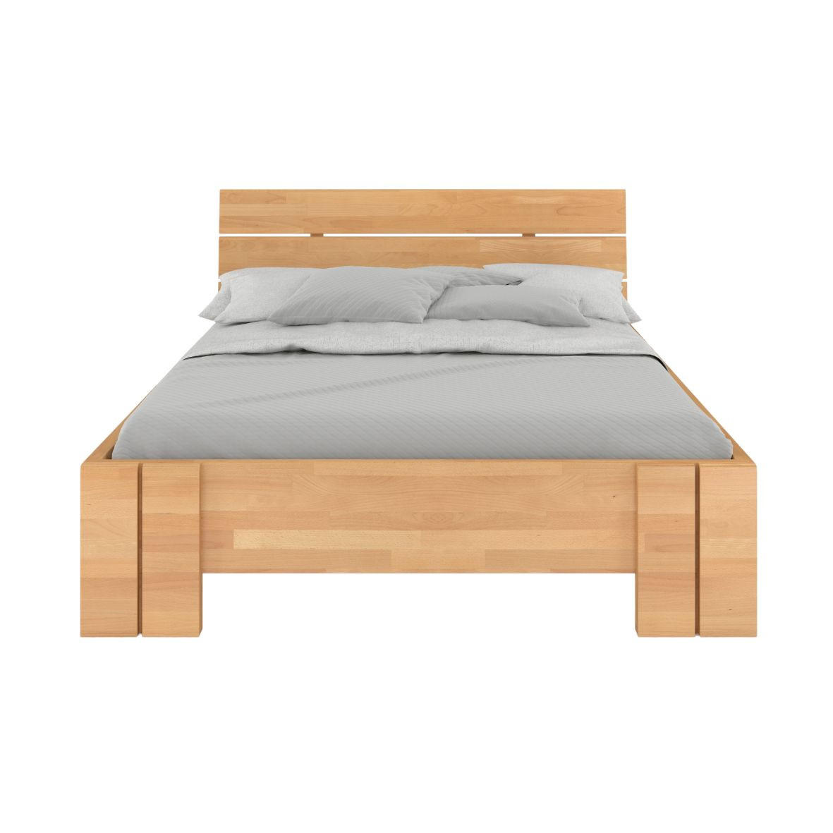 MASSIVHOLZBETT Arhus, Buche - lackiert, Naturfarben, 160x200 - Buchefarben, Holz/Buchenholz (160/200cm) - Visby