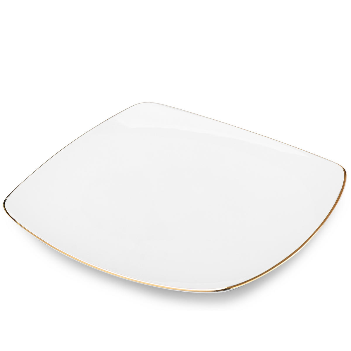 SPEISETELLER CARLINA 6-tlg - Goldfarben/Weiß, Keramik (25.5cm) - KONSIMO®