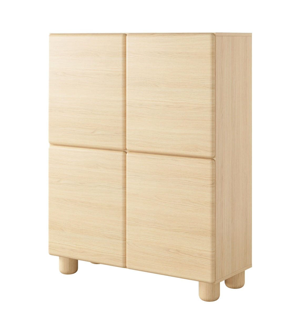 HOLZKOMMODE 100 cm Bloom, Boho, 4 Türen, Eiche Vicenza - Eichefarben, Holz (100/125/38cm) - Emporius