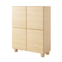 HOLZKOMMODE 100 cm Bloom, Boho, 4 Türen, Eiche Vicenza - Eichefarben, Holz (100/125/38cm) - Emporius