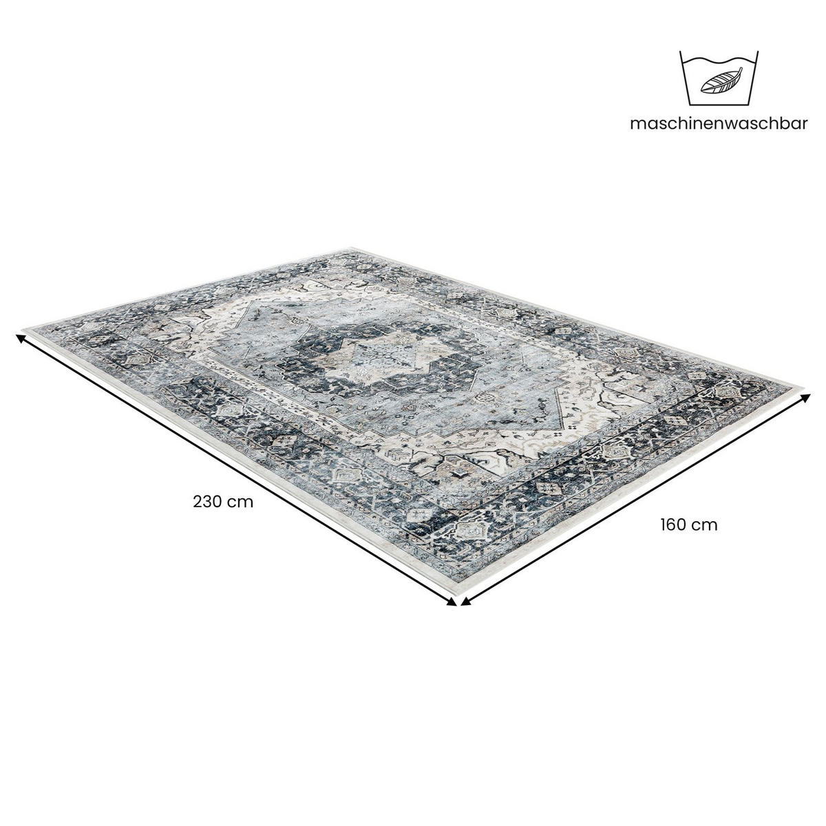 TEPPICH TRADITIONAL - Greige, Textil (160/230cm) - IDIMEX