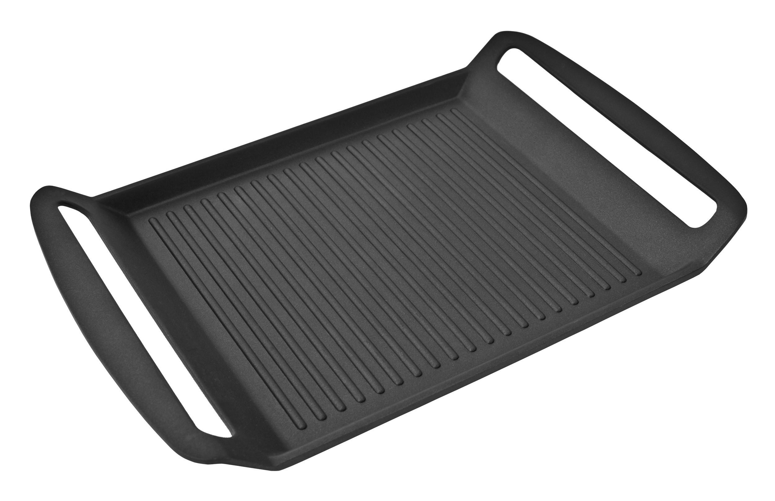 GRILLPLATTE Marra, Aluguss, Induktion, Antihaftbeschichtung, 26 x 23 cm - Schwarz, Metall (26/39/3cm) - KOPF