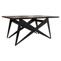 2-IN-1 COUCHTISCH UND ESSTISCH Xena - Schwarz, Holzwerkstoff/Metall (70/90/45cm) - MIRJAN24