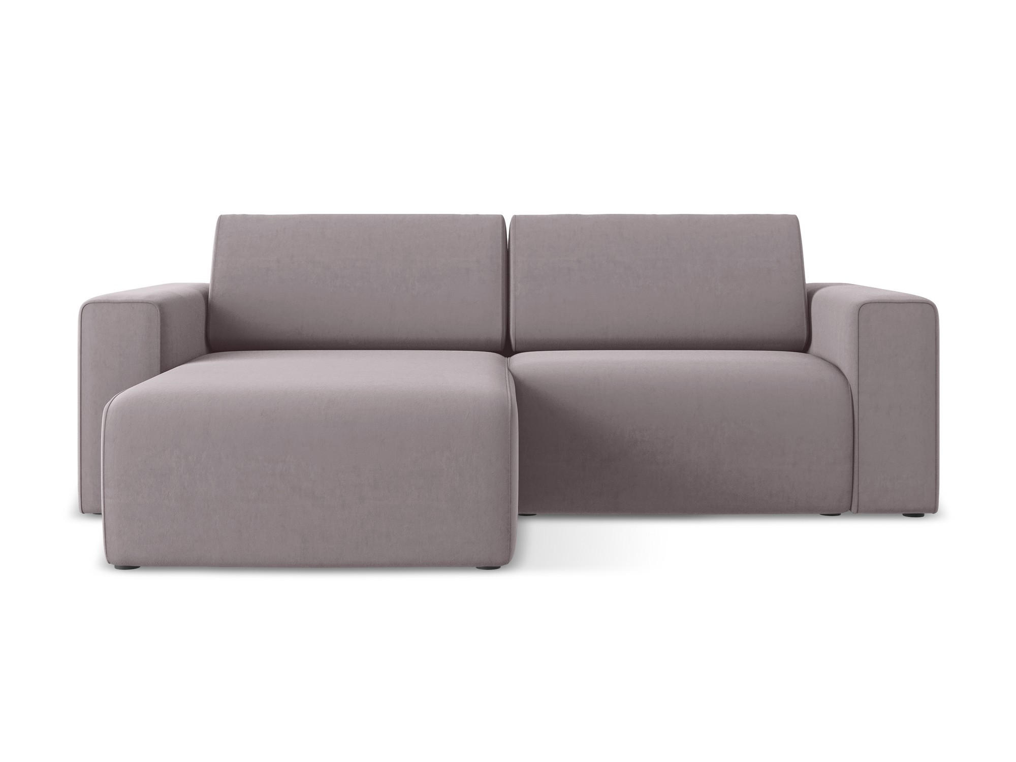 ECKSOFA Links Samt Stoff Violett - Lila/Flieder, Kunststoff/Textil (167/224cm) - Makamii