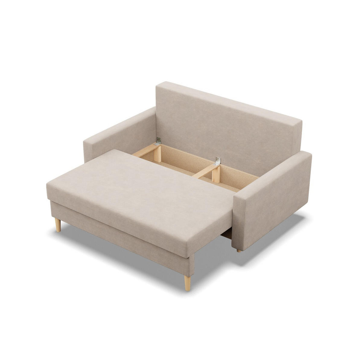 SOFA Blank beige 152/92/92 - Beige, Textil (152/92/92cm) - SIMKAM Furniture