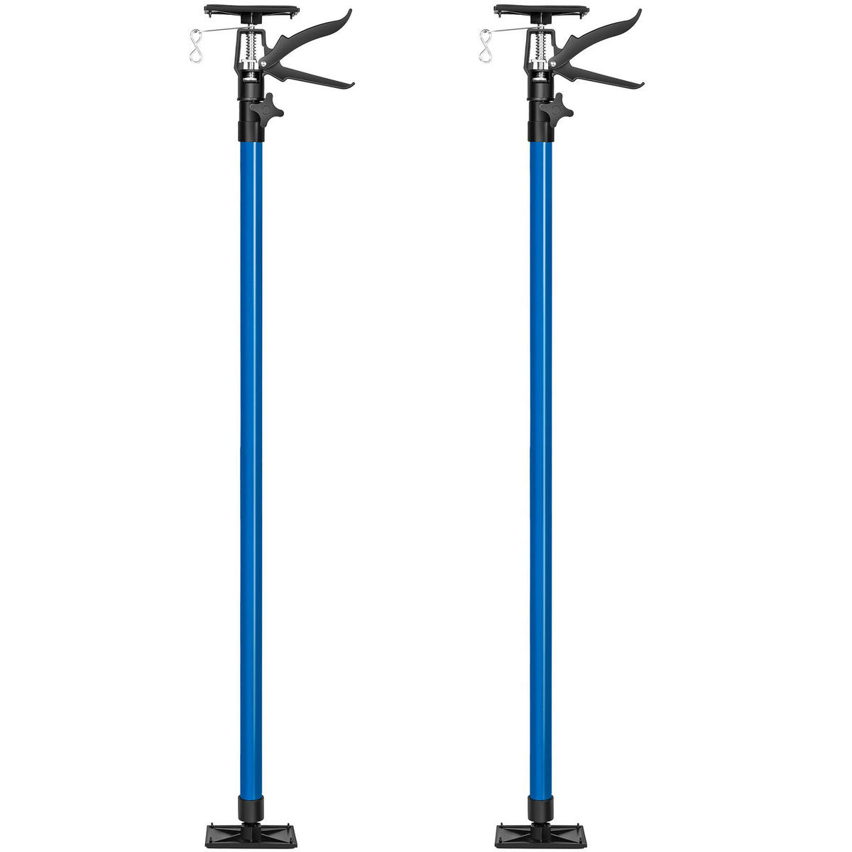 TELESKOPSTÜTZEN 2er Set, mit Schnellspannsystem, blau - Blau, Textil - tectake