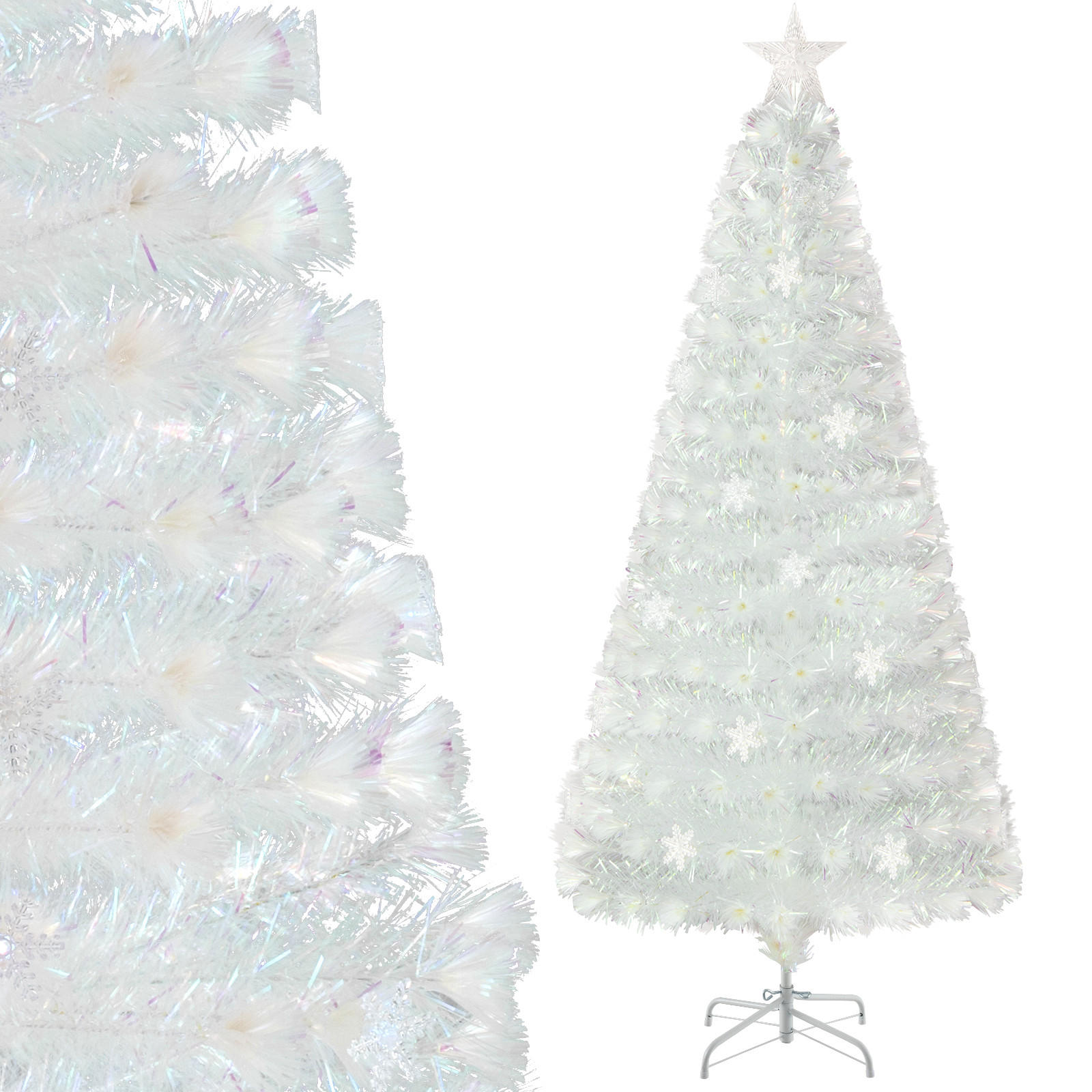 TANNENBAUM Weiß - Weiß, Kunststoff (180cm) - COSTWAY