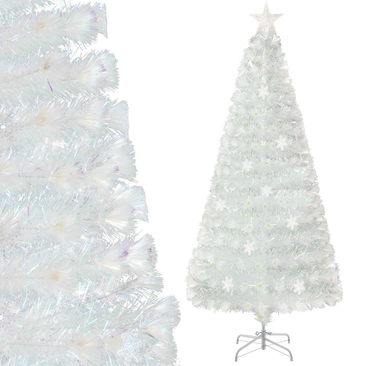 TANNENBAUM Weiß - Weiß, Kunststoff (180cm) - COSTWAY