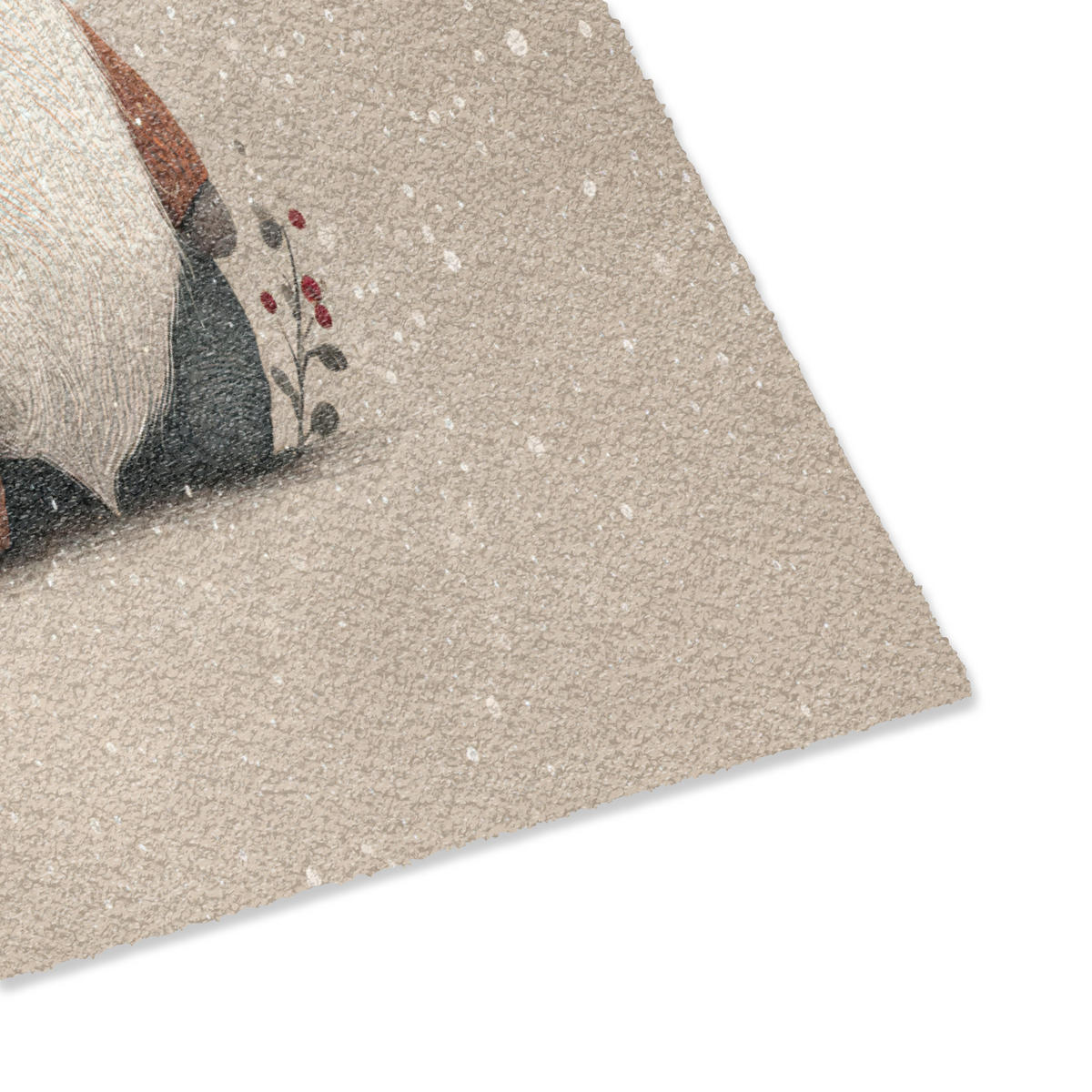 PREPRAŽNIK ZA VRATA Tomtar - Jul - Snö - Spetsiga hattar 60x40 cm - bež, umetna masa (60/0.4cm) - MuchoWow