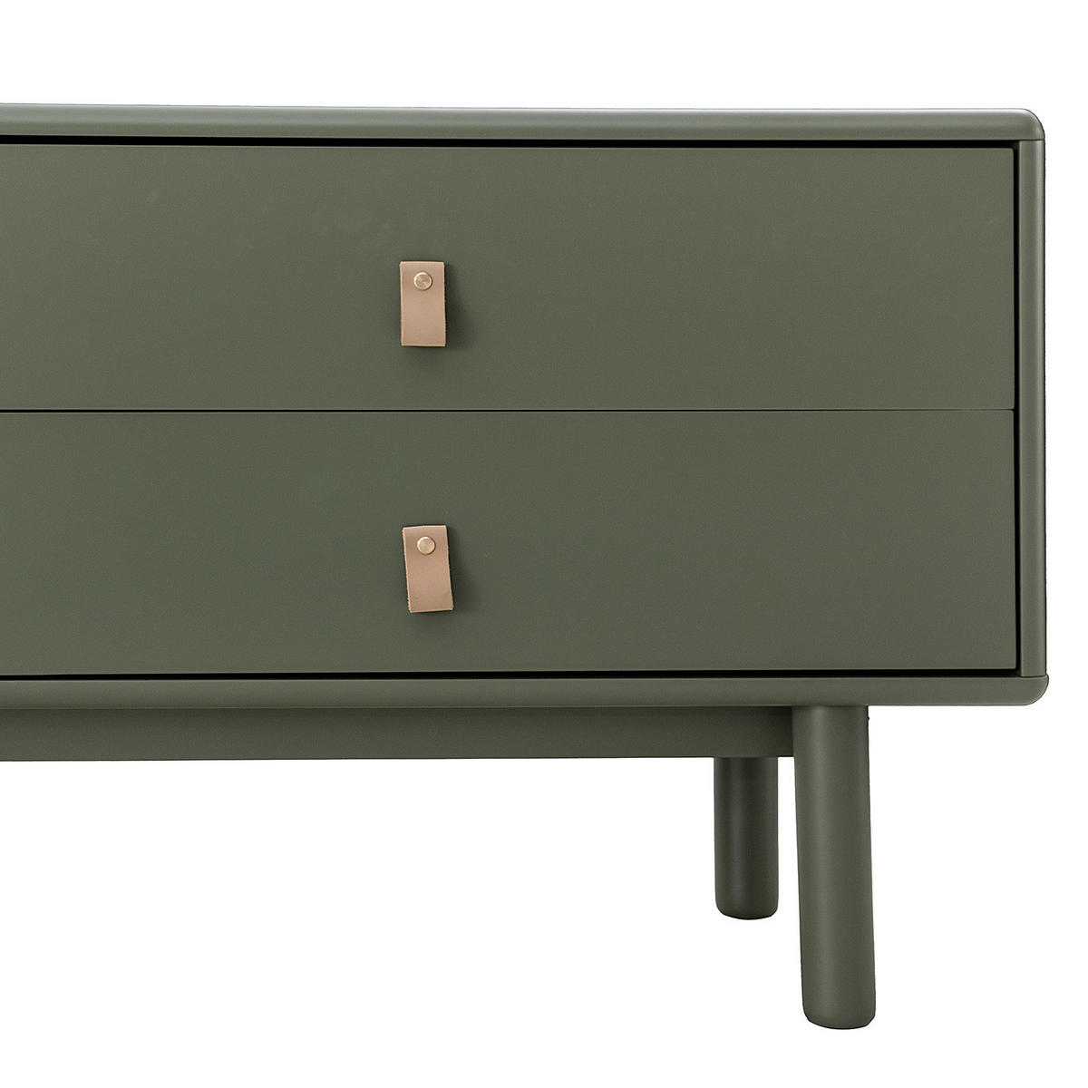 TV-LOWBOARD - 140 cm - Braun/Olivgrün, Holz/Holzwerkstoff (140/55/40cm) - home24