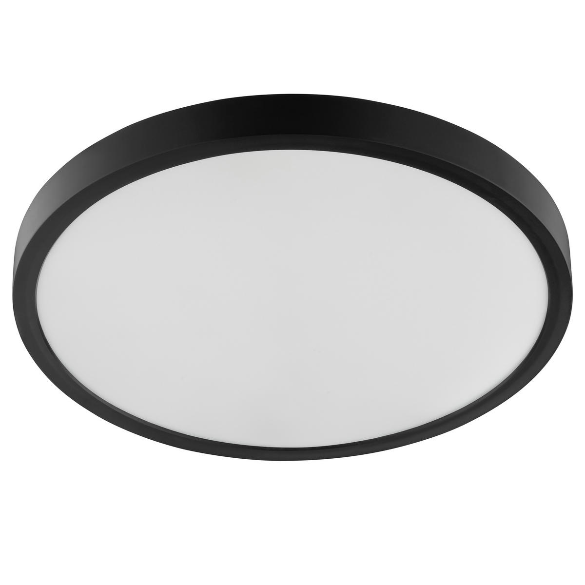 LED DECKENLEUCHTE Jade Schwarz 37,5/37,5/3,1 cm - Schwarz, Kunststoff (37.5/37.5/3.1cm) - Brilliant