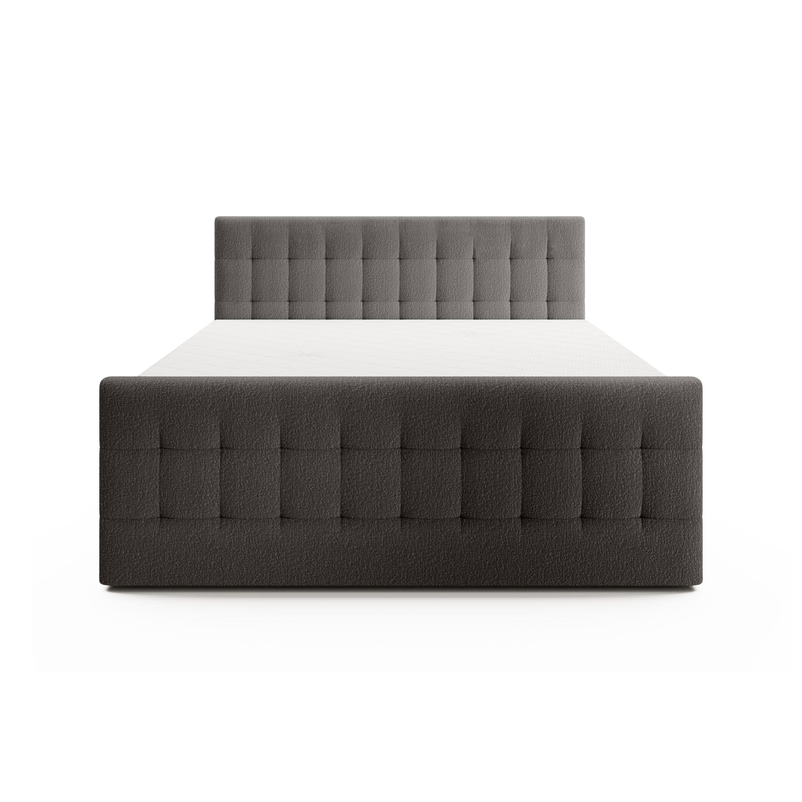DOPPELBETT Yazo Royal 160x200 cm, Grau - Grau, Textil (160/200cm) - Fedve
