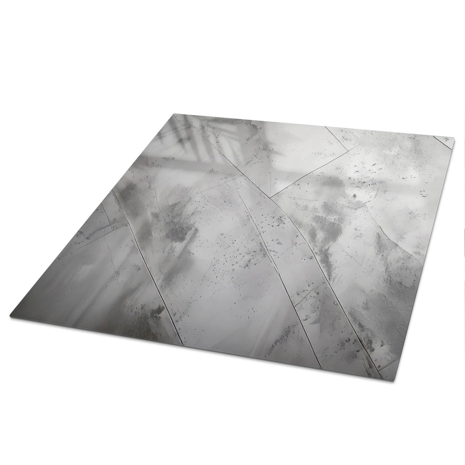 TISCHPLATTE 50x50 cm – Geometrische Textur - Violett, Glas (50/50/0.4cm) - Wallfluent