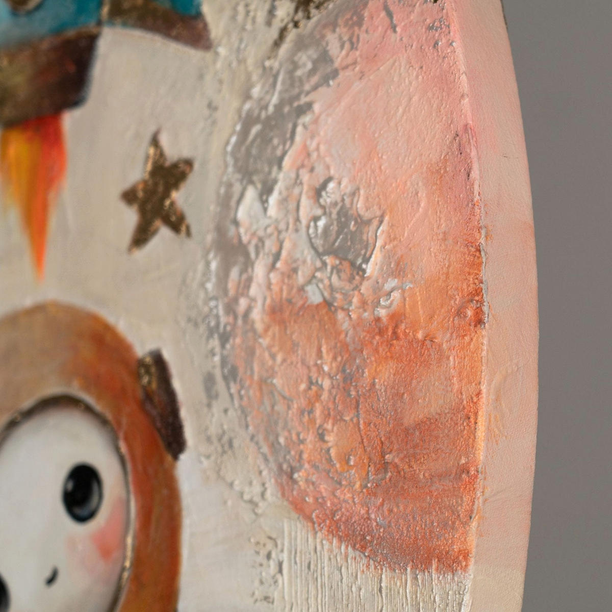 GEMÄLDE Kleine Astronauten auf Keilrahmen 100 cm - Multicolor, Holz (100/100cm) - YS-art gallery