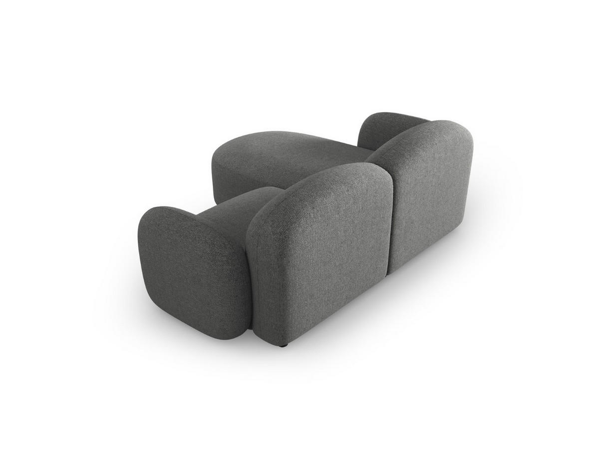 ECKSOFA rechts Blair aus Chenille-Stoff dunkelgrau mischung 3 Sitzplätze - Dunkelgrau, Textil (155/194cm) - Micadoni