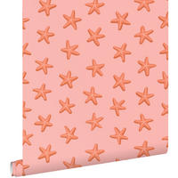 TAPETE Seesternen 50 x 900 cm - Pink, Papier (50/0.1cm) - ESTAhome