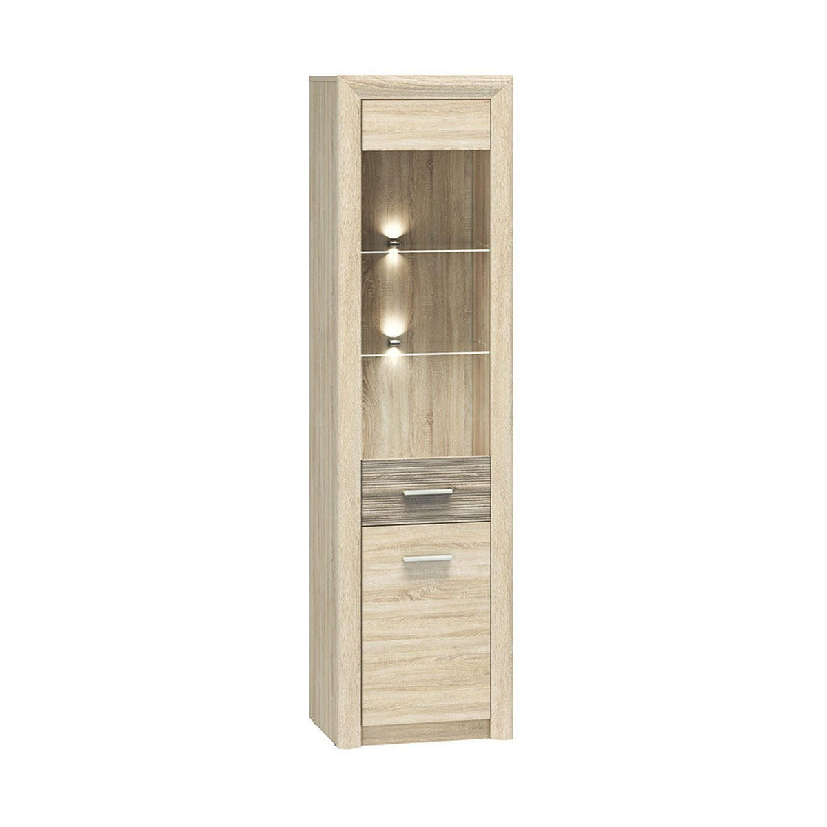 hi-markt Vitrine Sonoma Eiche 55x201x43 cm