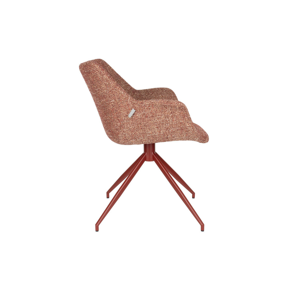 ESSZIMMERSTUHL Doulton Rot - 2 er Set - Rot, Textil (67/80/61cm) - Zuiver