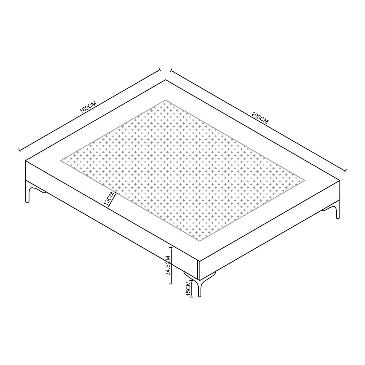 POLSTERBETT Lilla mit Matratze - Grün, Holzwerkstoff/Textil (160/200cm) - [en.casa]