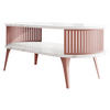 COUCHSITCH Roenni Oval Ember - Messingfarben/Weiß, Holzwerkstoff/Metall (100/50/44cm) - MIRJAN24