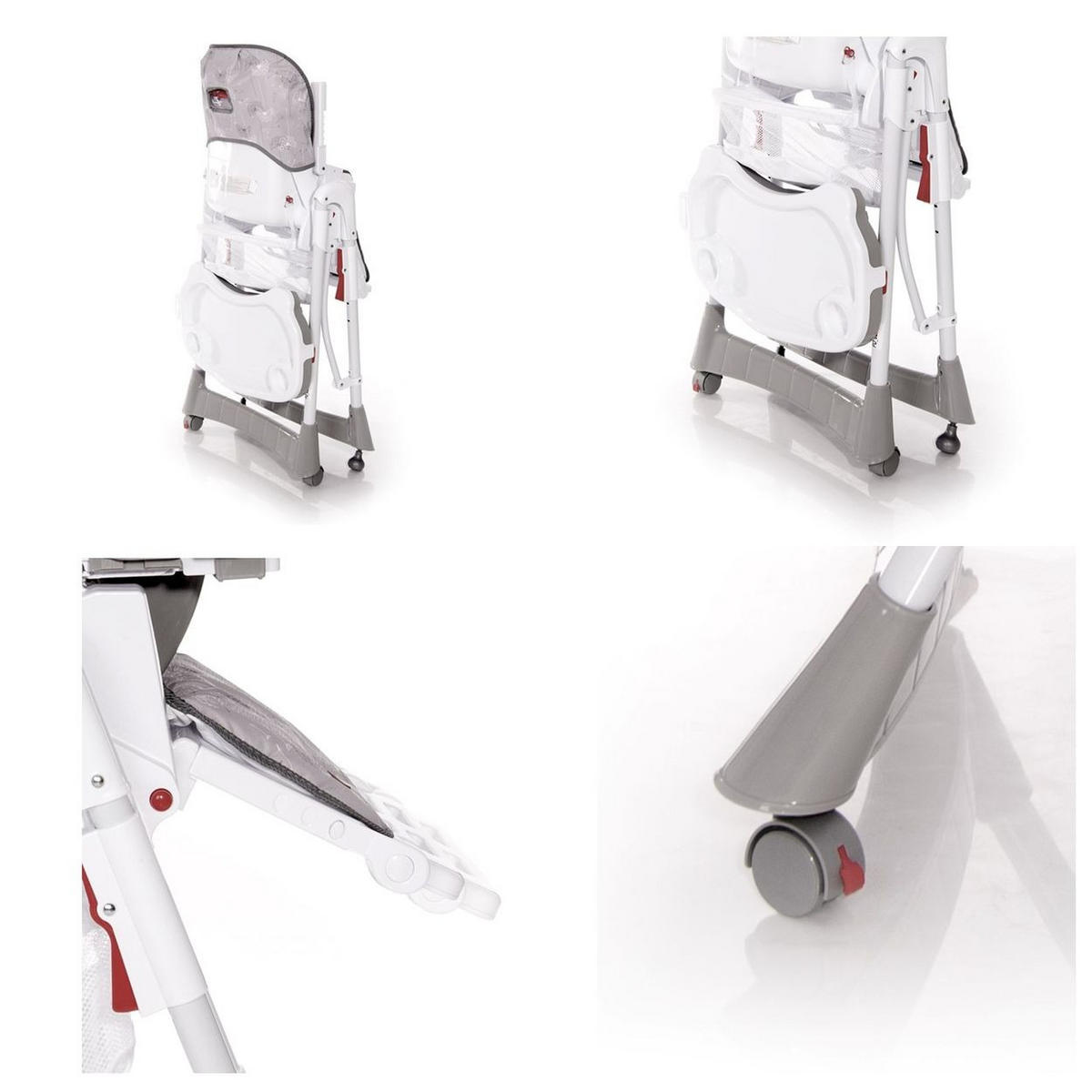 HOCHSTUHL Gusto pink klappbar verstellbar Tisch Bechervertiefung Sitzpolster - Pink, Kunststoff (58/107/80cm) - Lorelli