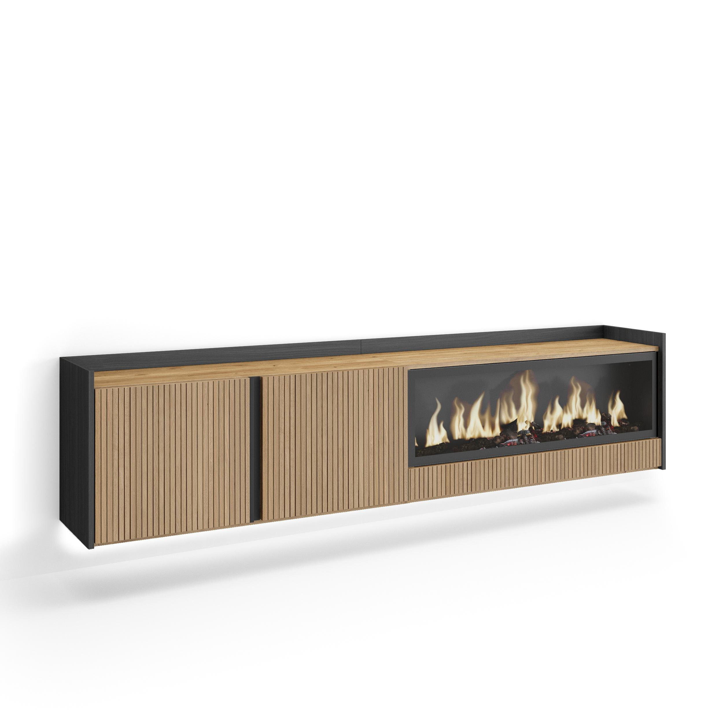 Skraut Home Lowboard, Eiche 212x50x35 cm