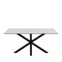 ESSTISCH - 6-Personen-Esstisch aus Keramik und Metall - Weiß - Weiß, Keramik (90/160/76cm) - Drawer