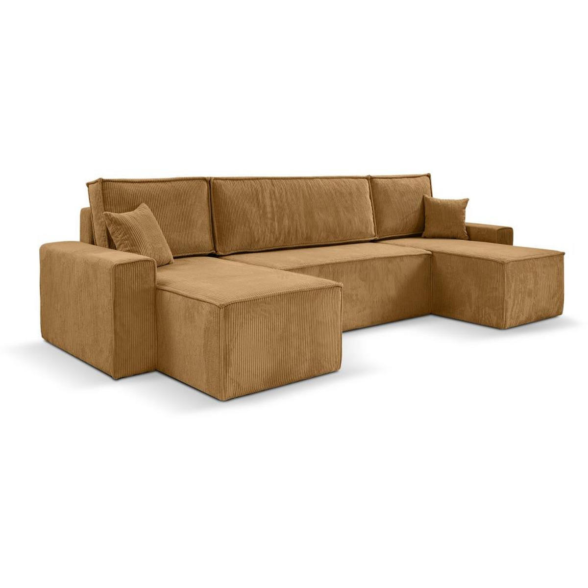 WOHNLANDSCHAFT Hektor U mit Schlaffunktion gelb - Gelb, Textil (318/94/152cm) - Beautysofa